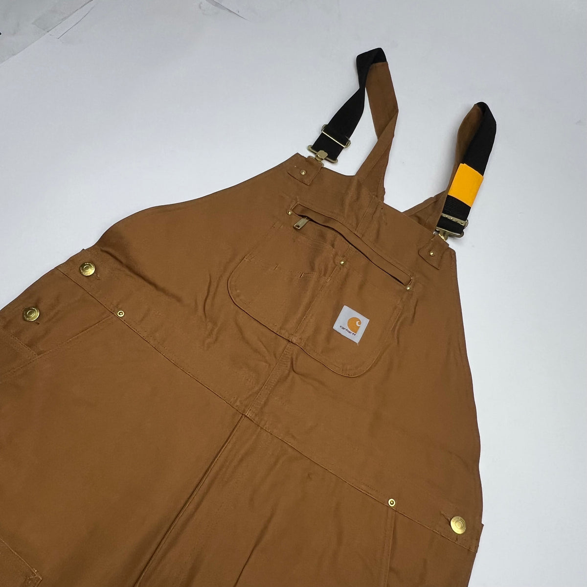 CARHARTT Iconic R01 Duck Bib Overall Men's Sz 30x34 Relaxed Fit Carhartt Brown