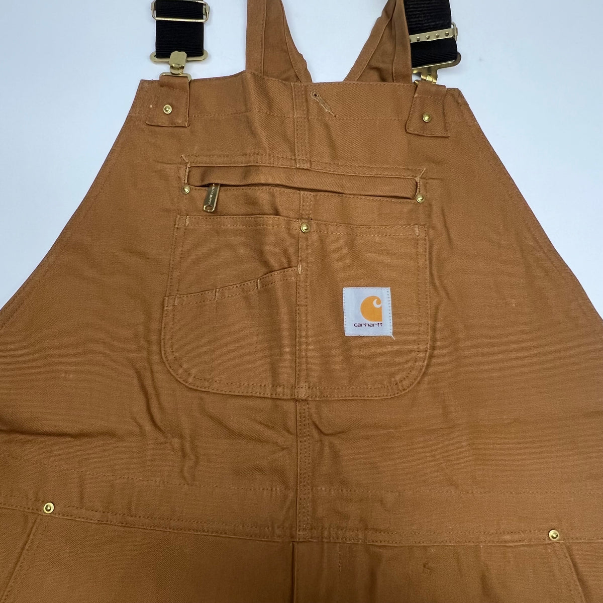 CARHARTT Iconic R01 Duck Bib Overall Men's Sz 30x34 Relaxed Fit Carhartt Brown