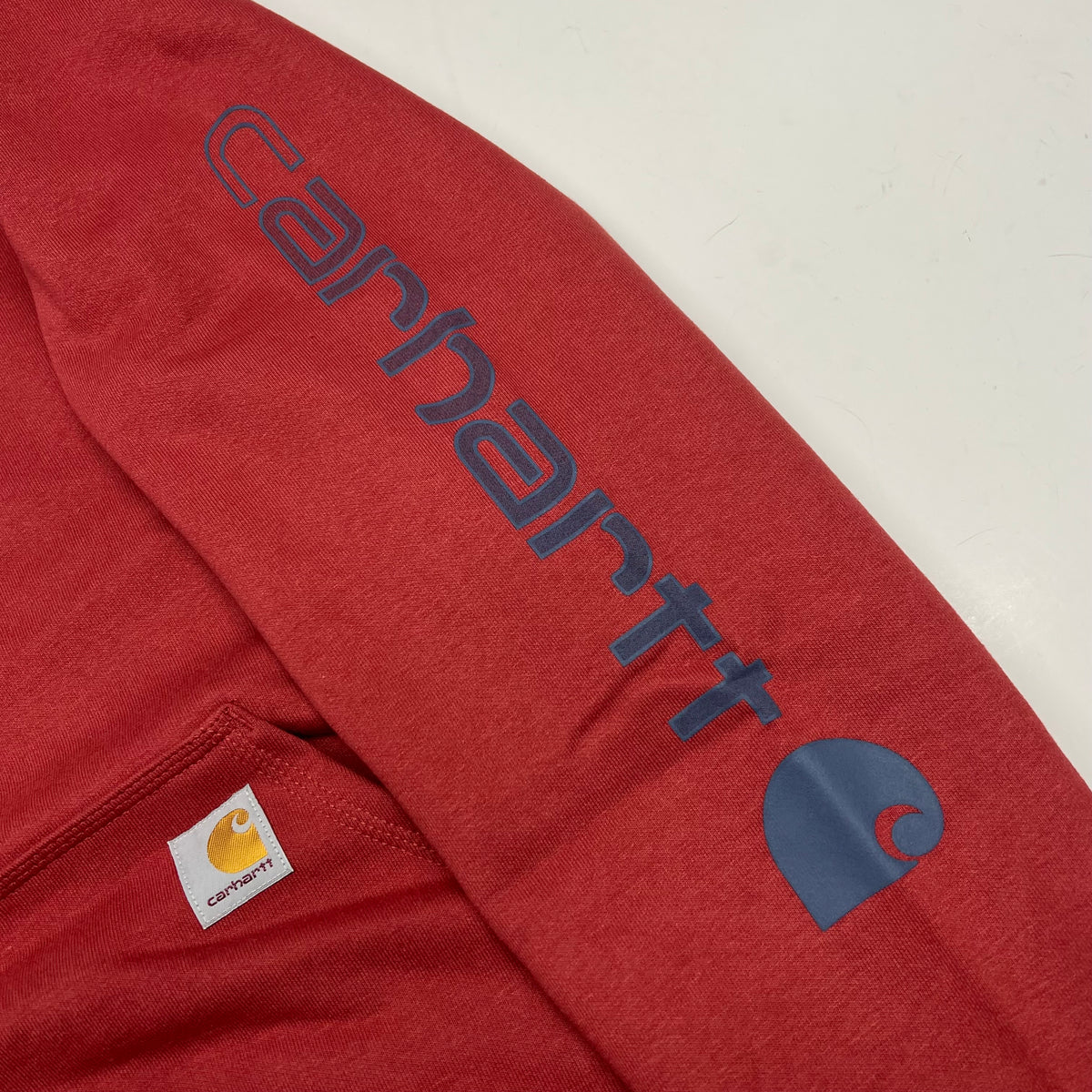 CARHARTT Iconic K288 Logo Sweatshirt Men's Sz Tall L Red K288-RE0 TS0288-M