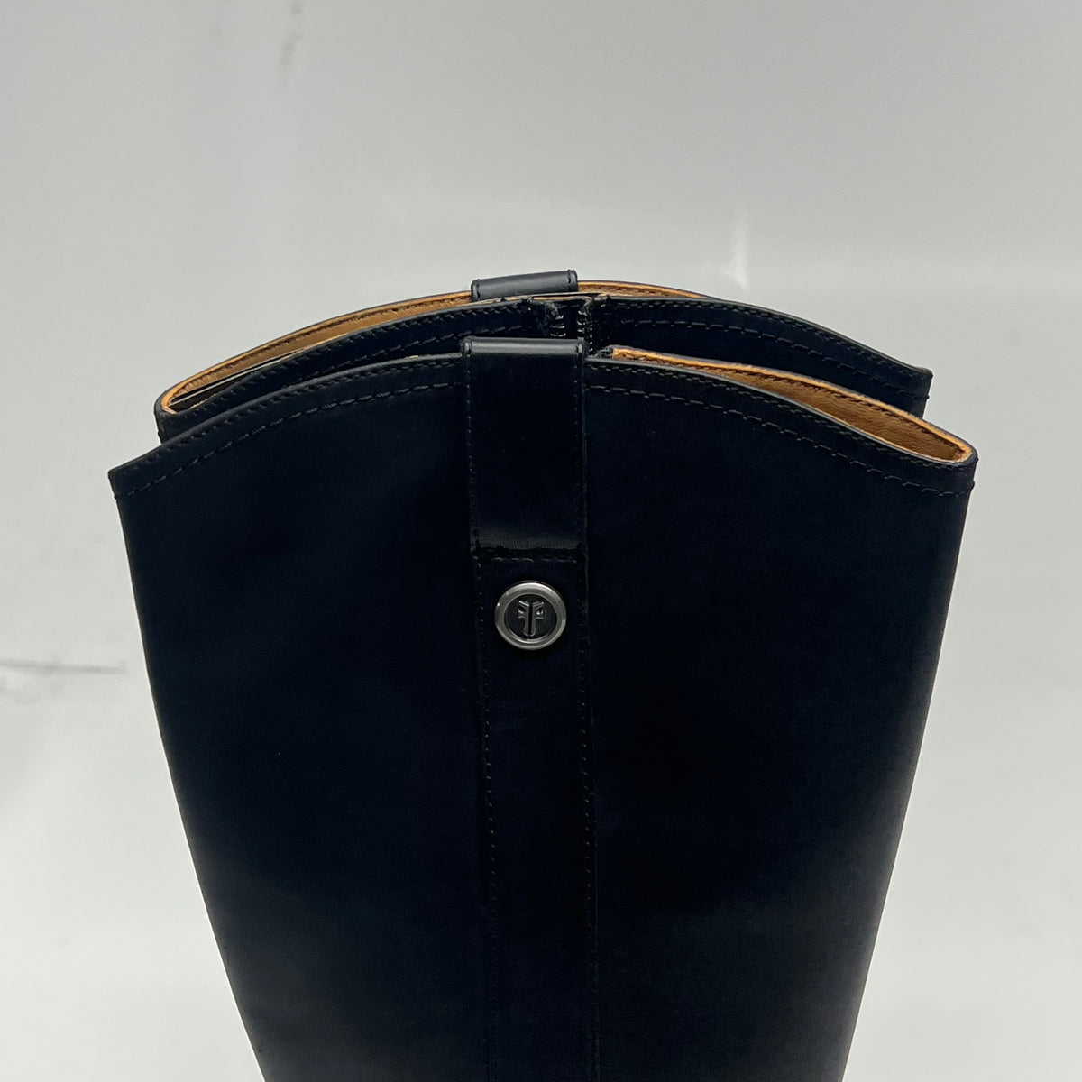 FRYE Melissa Button Tall Inside Zip Wide Calf Women's Sz 6.5M Black FR41971-BLAC