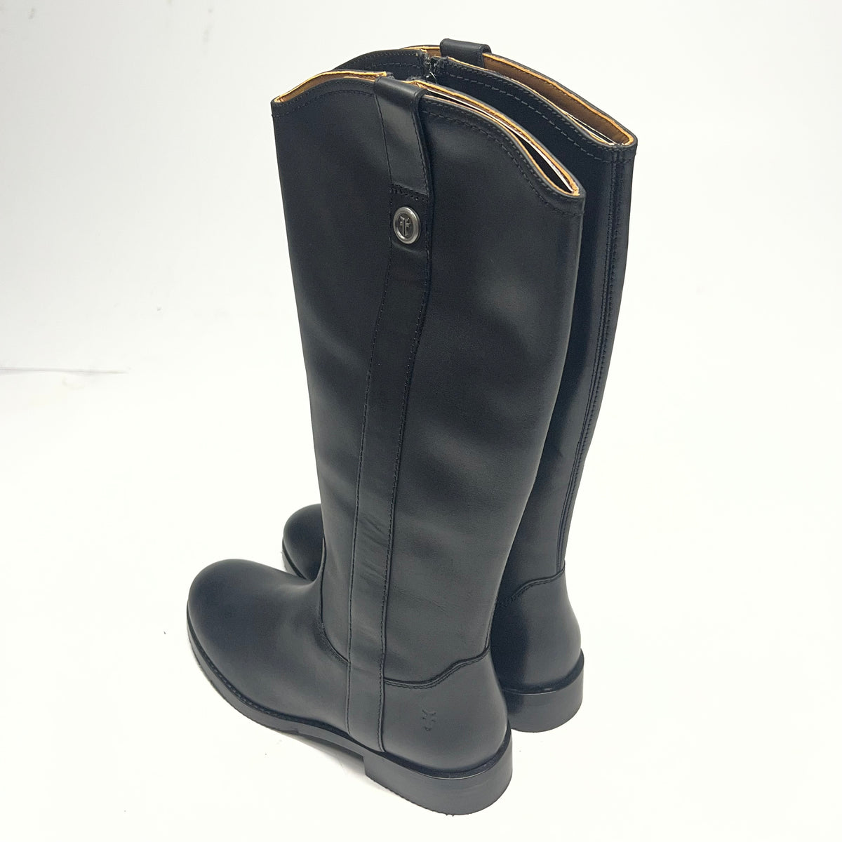FRYE Melissa Button Tall Inside Zip Wide Calf Women's Sz 6.5M Black FR41971-BLAC