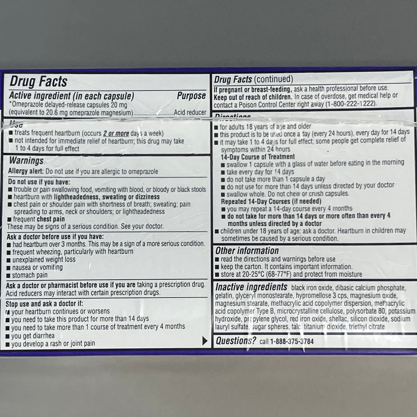 ZA@ Pallet of OMEPRAZOLE Delayed-Release 20 mg Acid Reducer *EXPIRED 12/22* (AS-IS)
