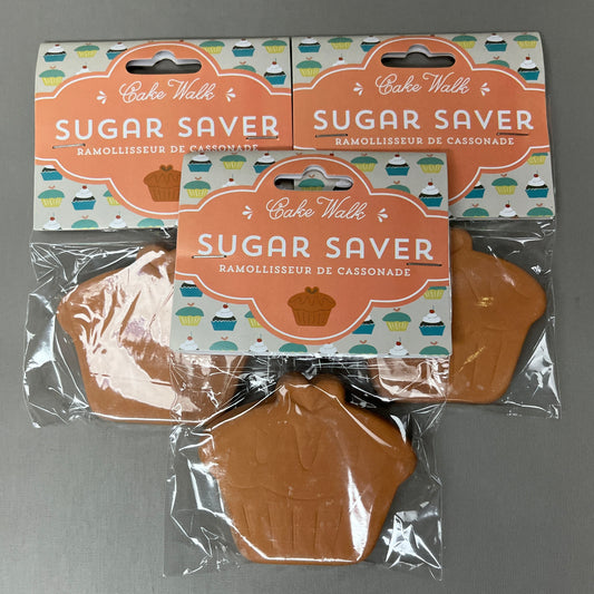 NOW DESIGNS 3-PACK! Terracotta Cake Walk Sugar Saver 2.5" x 3" 5075008 (New)