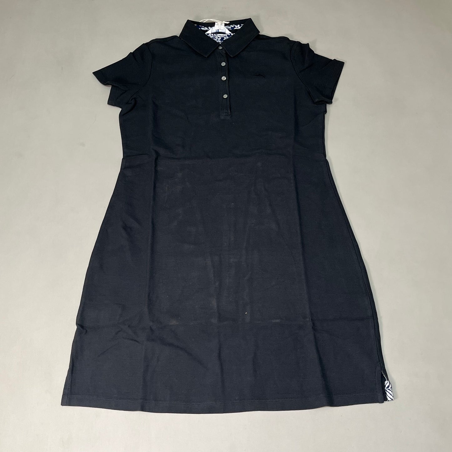 TOMMY BAHAMA Paradise Short Sleeve Garment Polo Dress Sz XS Black SW620839 (New)