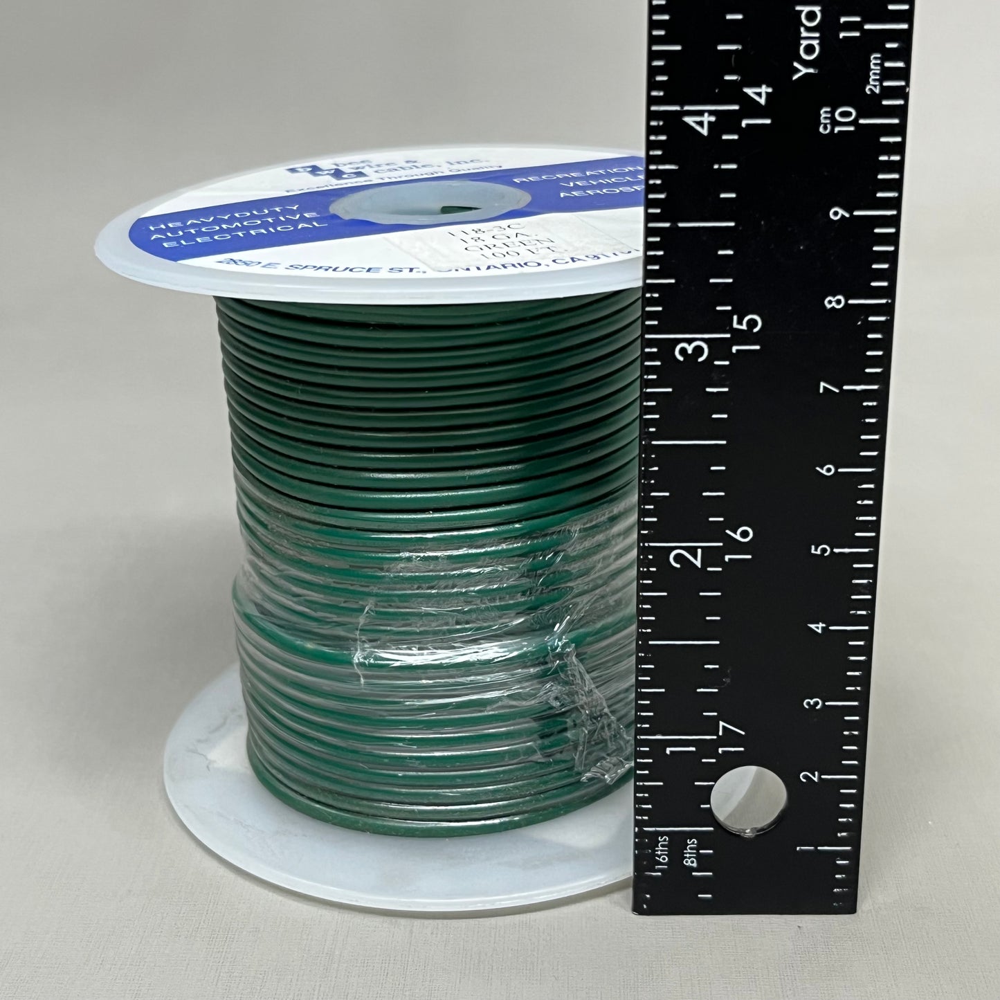 BEE WIRE & CABLE INC. 100' Heavy Duty Green Cable 118-3A (New)