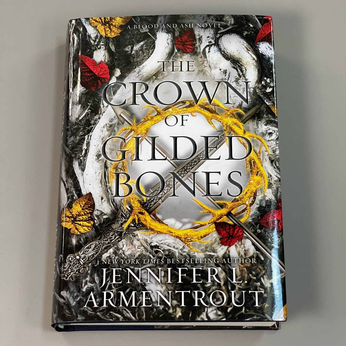 ZA@ THE CROWN OF GILDED BONES (Blood and Ash, 3) Hardcover Jennifer L. Armentrout (New Other)