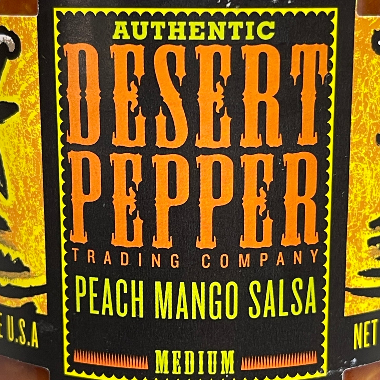 ZA@ DESERT PEPPER TRADING CO (6 PACK) Peach Mango Salsa Medium 16 oz Jars BB 03/29