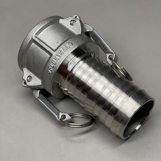 FLEXTRAL Cam & Groove Coupling Lock-On Thread Stainless 2.5" ID F X 1.75" ID M X 5.5" L C200-X (New)