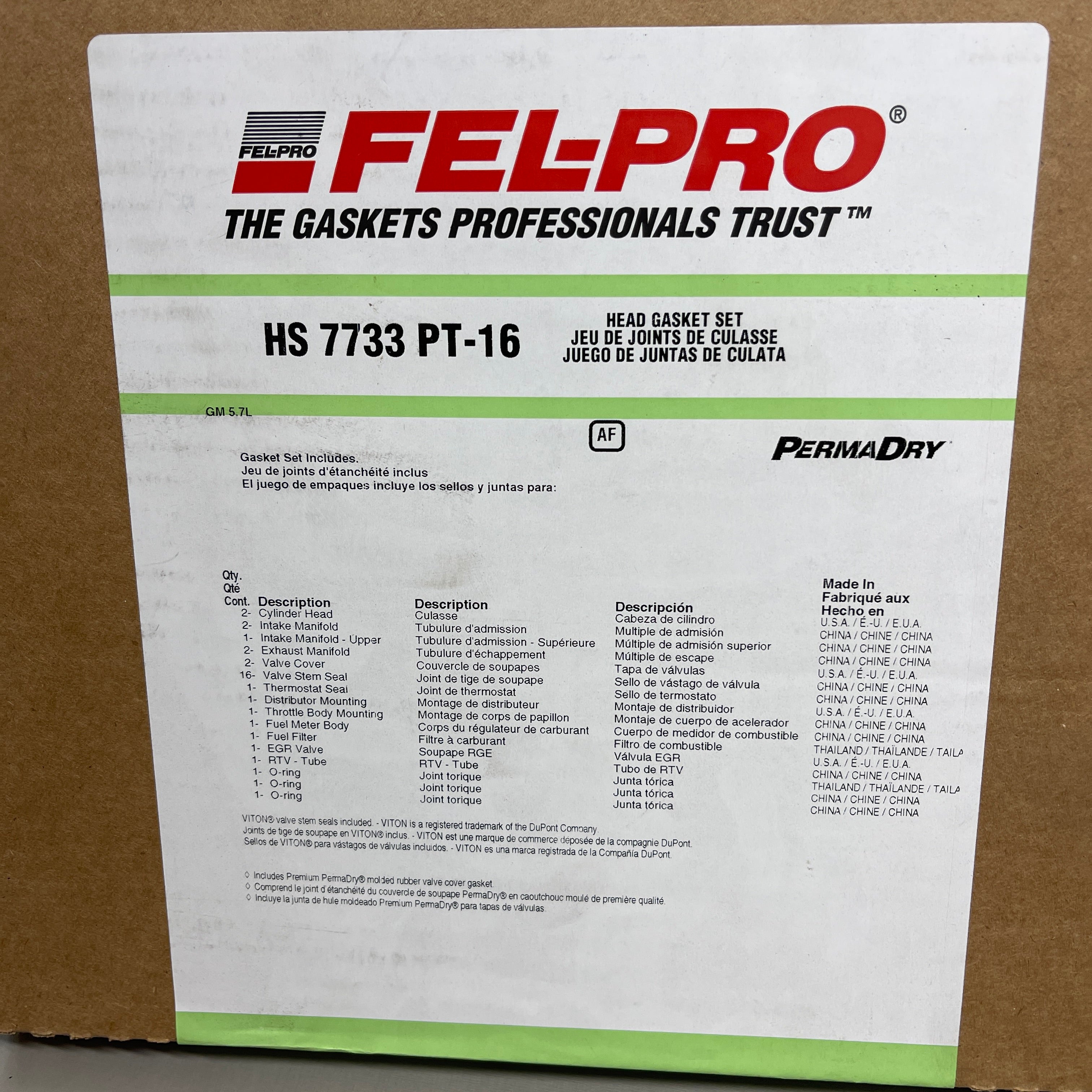 FEL-PRO Head Gasket for GM 5.7L HS 7733 PT-16 (New) – PayWut