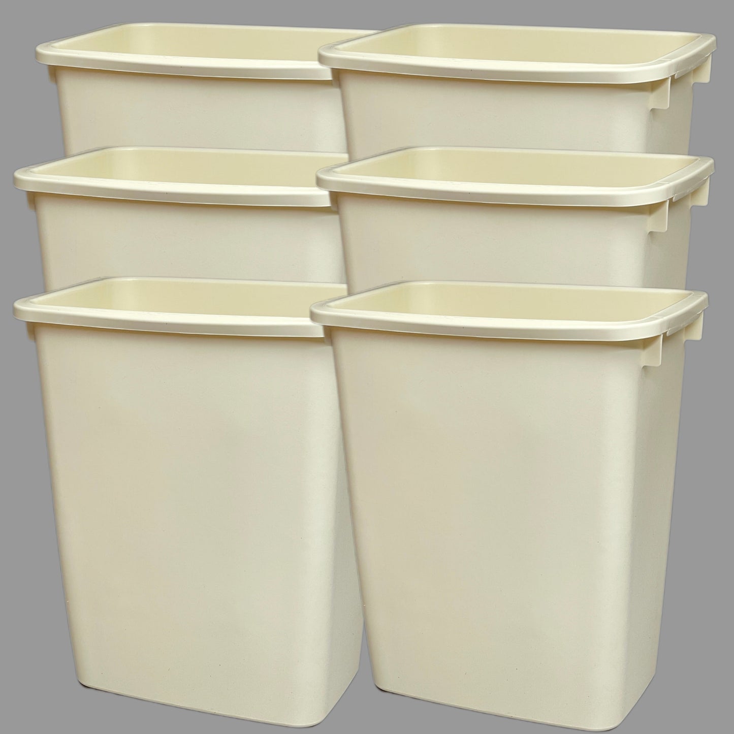 RUBBERMAID 6-PACK! Waste Baskets Trash Cans 5.3 Gal 20.1 L 2805 (New)