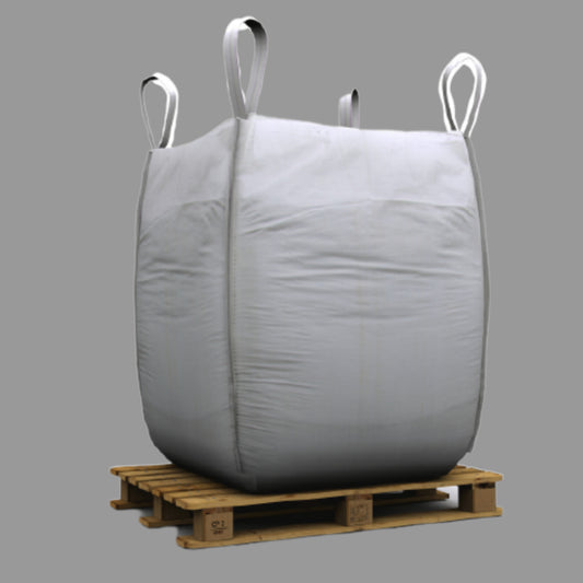 ABC Polymer Industries FlexSack Bulk Bag White 3000 lbs 35" X 39" X 50" Spout on Top & Bottom (New)