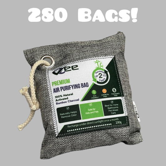 ZA@ VZEE (35 PACK / 280 Total Bags) Bamboo Charcoal Air-Purifying Bag Odor-Eliminator E