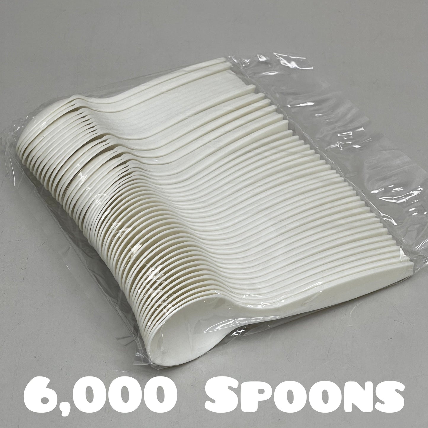 ZA@ FROZEN SOLUTIONS (6,000 PACK) Compostable Spoons 6.5" Off White F