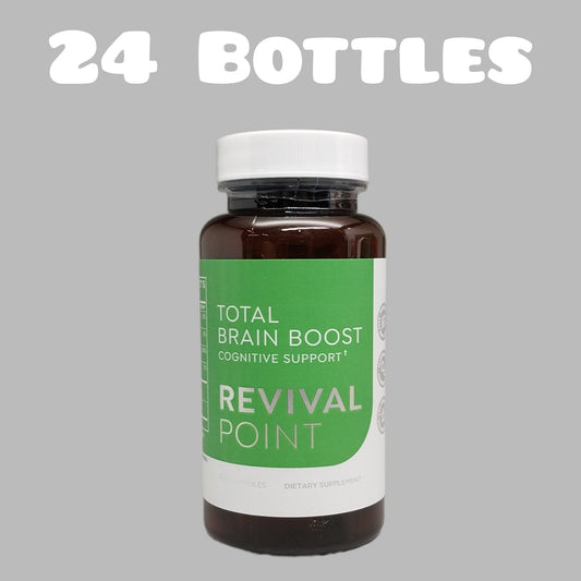 ZA@ REVIVAL POINT (24 Bottles) Total Brain Boost Cognitive Support 60 Ct Supplement Exp 6/25