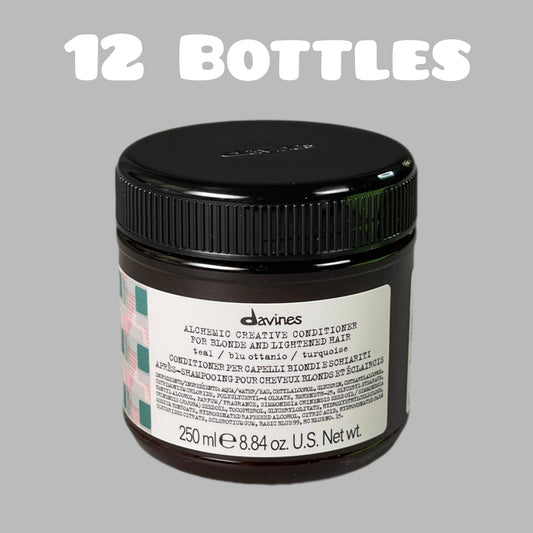 ZA@ DAVINES Alchemic Creative Conditioner (12 PACK) Teal For Blonde and Lightened Hair 8.84oz 67247 (New) (Copy) B