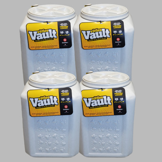 ZA@ GAMMA2 Vittles Vault (4-PACK) Airtight Pet Food Storage Container 35LB 12"x16.75"