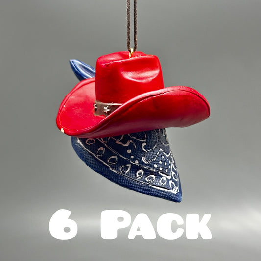 KURT S. ADLER Western Cowboy Hat (6 PACK) Christmas Ornament E0959