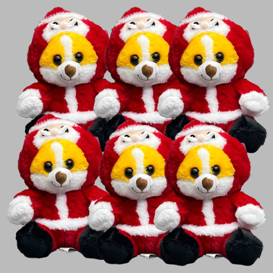 PEEK A BOO TOYS Santa Claus Bear (6 PACK) Stuffed Animal XMASDIS30