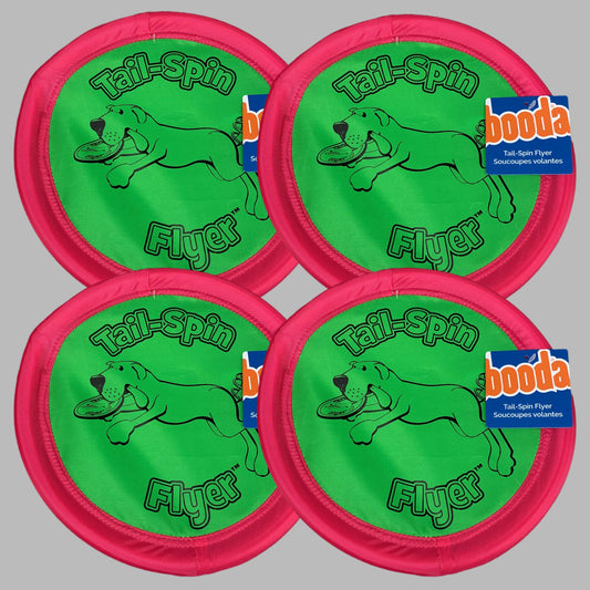 ZA@ BOODA Flexible & Durable Tail Spin Flyer Big Daddy (4 PACK) 12" Pink/Green 07012 A