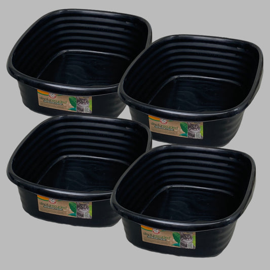 ZA@ ARM & HAMMER Simply Recycled Wave Liter Box Jumbo (4 PACK) Black 22"x16"x6.6" 22193 A