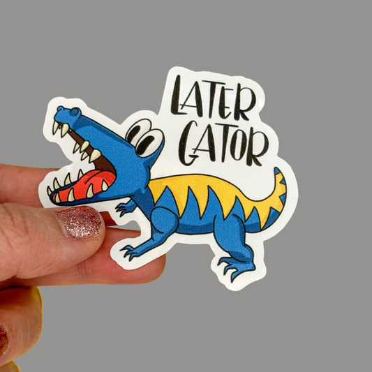Hales Yeah Design Later Gator Sticker ~3" at Longest Edge