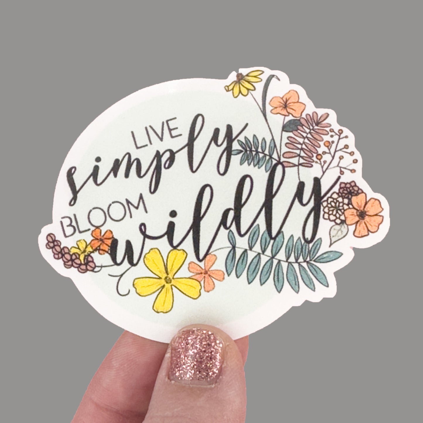 Hales Yeah Design Live Simply Sticker ~3" at Longest Edge