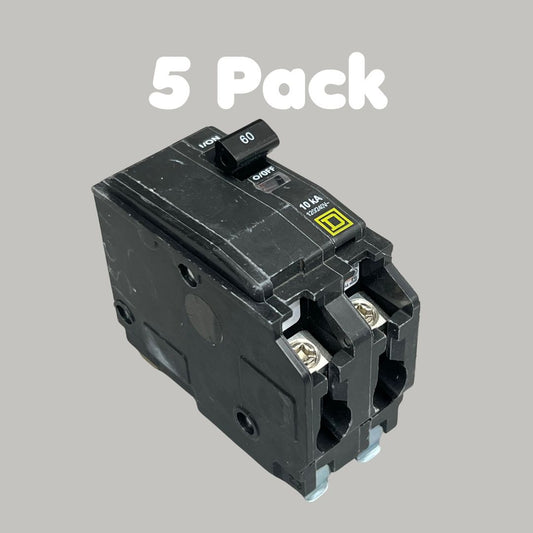 SQUARE D 5 PK Plug-on Circuit Breaker 60A-120/240V QO260