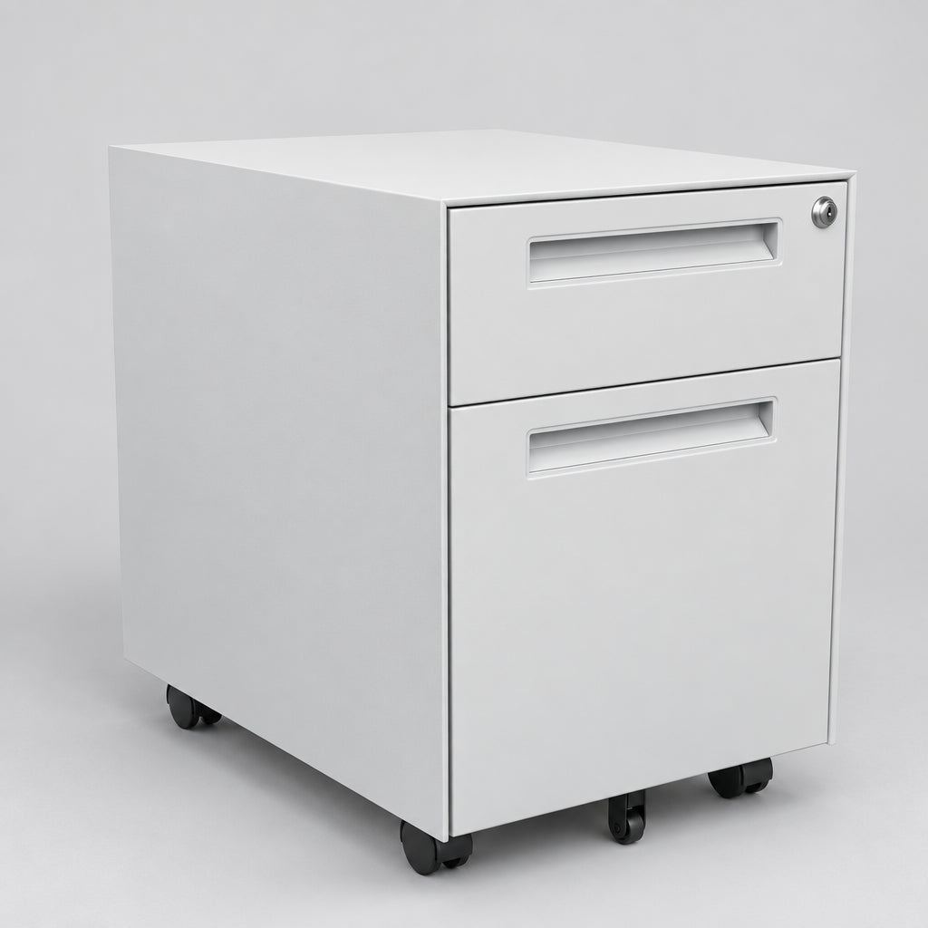 SIT ON IT SEATING Under Desk Compact Filing Cabinet 14.25"x19.6"x19.25" Silver
