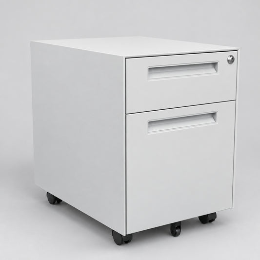 SIT ON IT SEATING Under Desk Compact Filing Cabinet 14.25"x19.6"x19.25" Silver