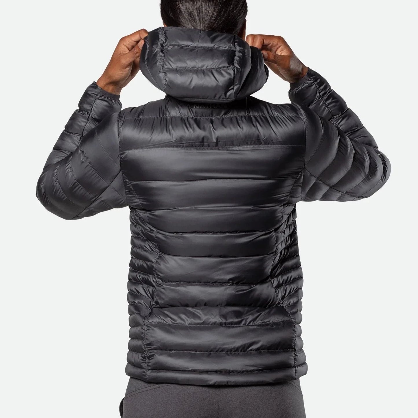 NATHAN Puffer Jacket Pertex Running Women's XS Dark Charcoal Grey NS50580-80078-XS
