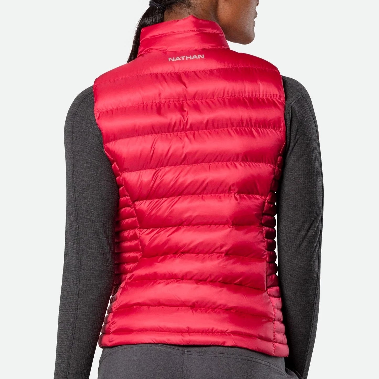 NATHAN Puffer Vest Pertex Running Women's S Raspberry Wine NS50600-20094-S