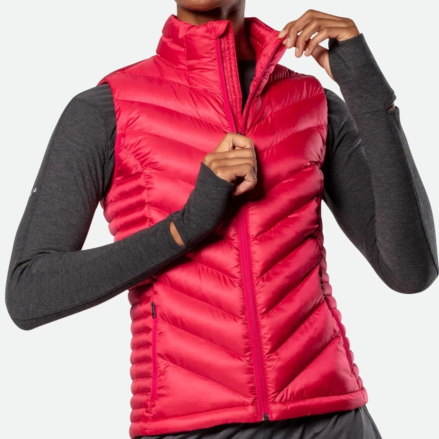 NATHAN Puffer Vest Pertex Running Women's S Raspberry Wine NS50600-20094-S