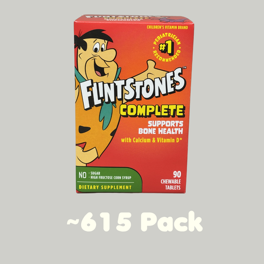 ZA@ BAYER (~615 PACK, 90 TABLETS EACH) Flintstones Complete Multivitamin Kids BB 08/25