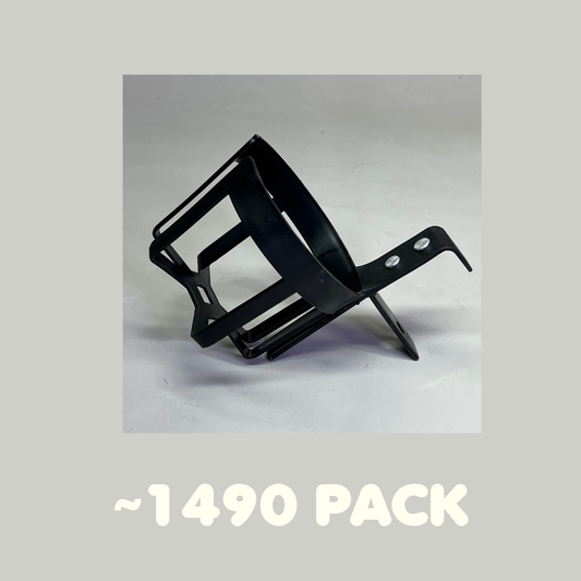 (~1490 PACK) Plastic Drink Holder Sz 5" H x 4" D, Black