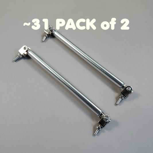 (~31 Pack) Set Of 2 Wind Splitter Support Rods Turnbuckle Adjustable Tensioners Stainless / Aluminum (New)