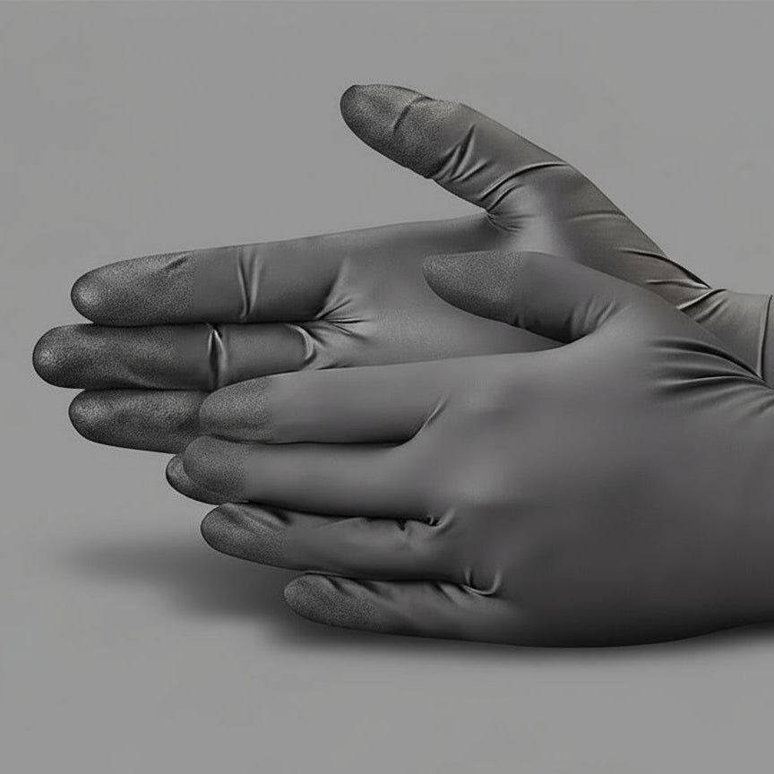 PROWORKS (2 PACK, 200 GLOVES) Powder Free Nitrile Examination Gloves XXL Black