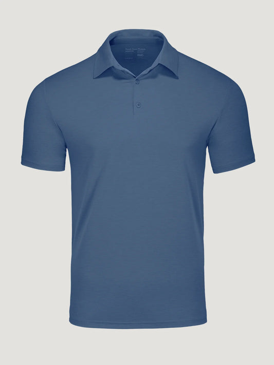 FRESH CLEAN THREADS Monsoon Blue Polo Shirt Sz XL Short Sleeve Athletic Fit - Blue TOR-MON-XL