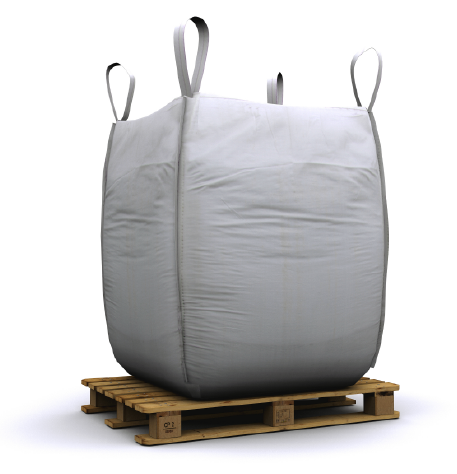 ABC Polymer Industries FlexSack Bulk Bag White 3000 lbs 35" X 39" X 50" Spout on Top & Bottom (New)