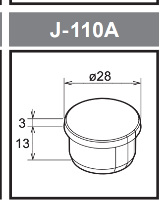 YAZAKI CREFORM (150 PACK) End Caps 1" x 3/4" Black J-110