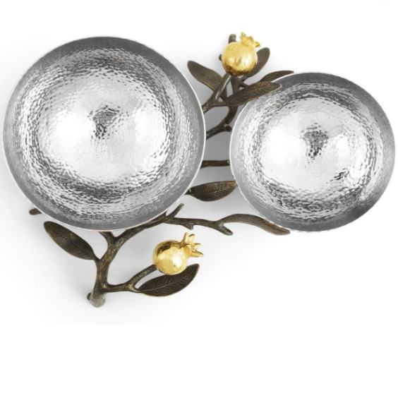 MICHAEL ARAM Pomegranate Double Dish Decorative Serving Bowls 175182