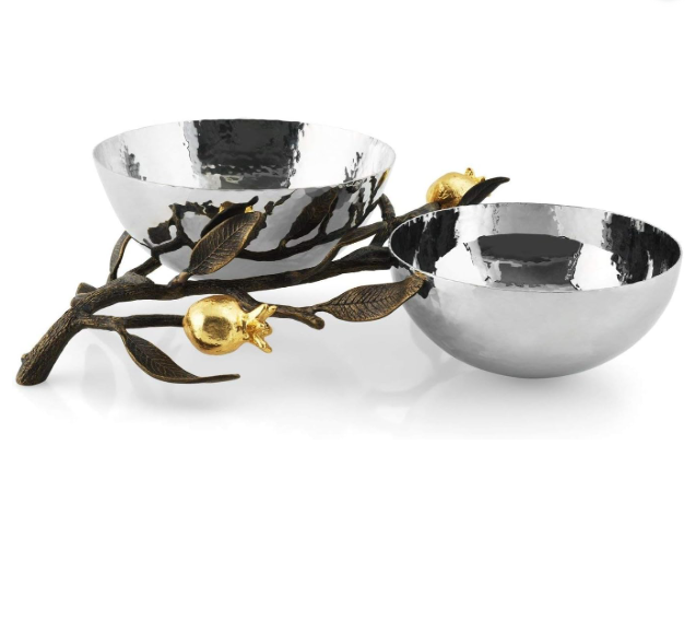 MICHAEL ARAM Pomegranate Double Dish Decorative Serving Bowls 175182