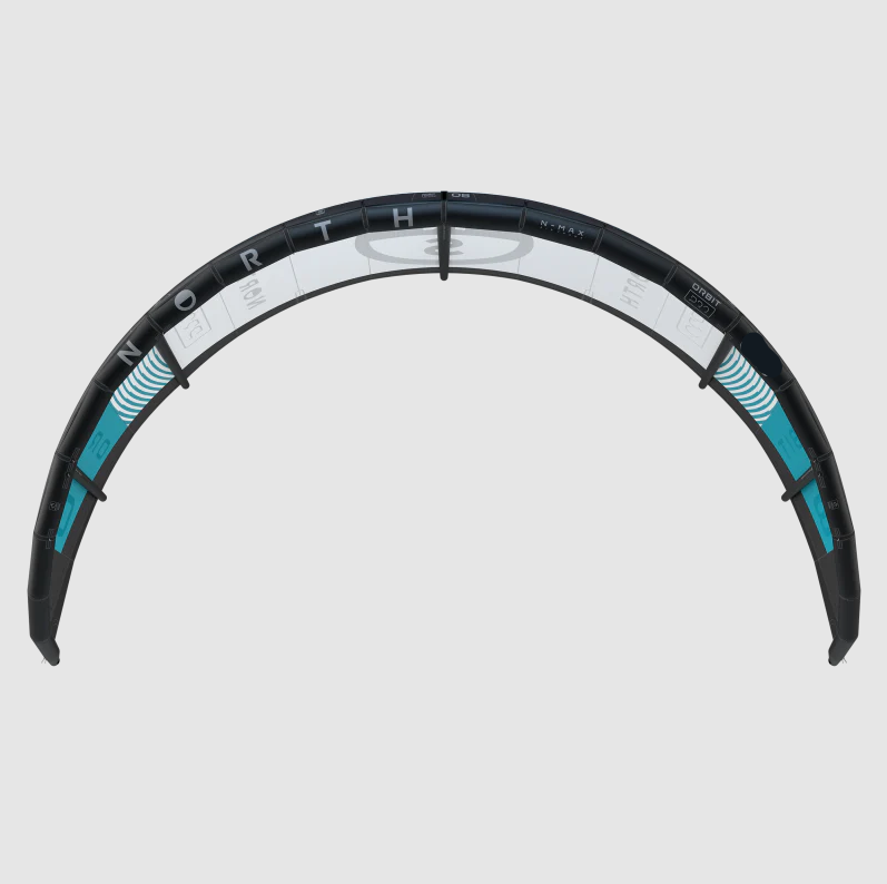 NORTH Orbit Pro N-max Air Frame Big Air Kite Freeride 5-strut SZ 08 85000.240010 Black / White / Aqua