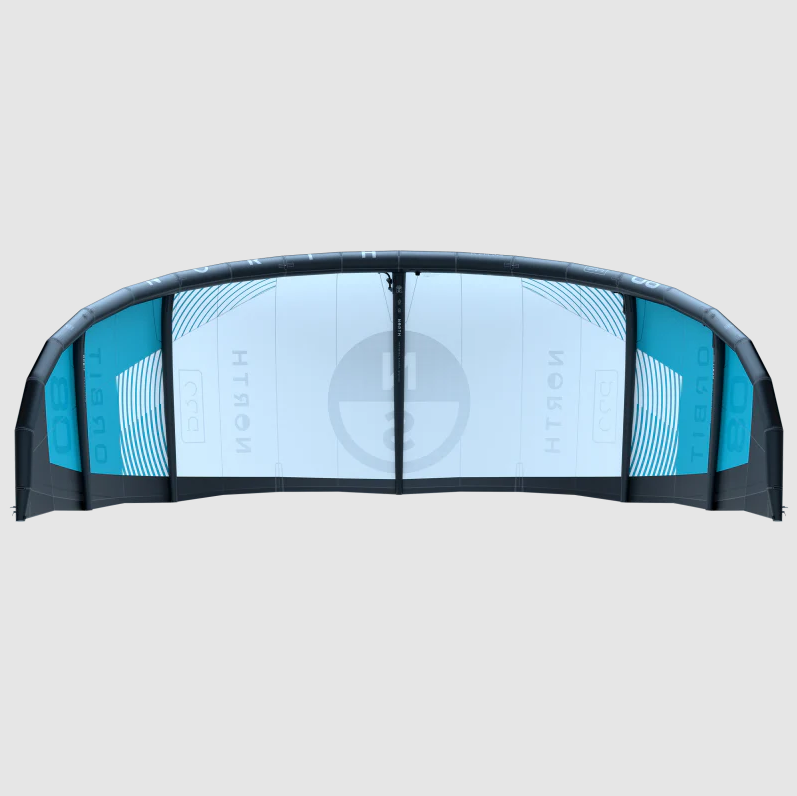 NORTH Orbit Pro N-max Air Frame Big Air Kite Freeride 5-strut SZ 08 85000.240010 Black / White / Aqua