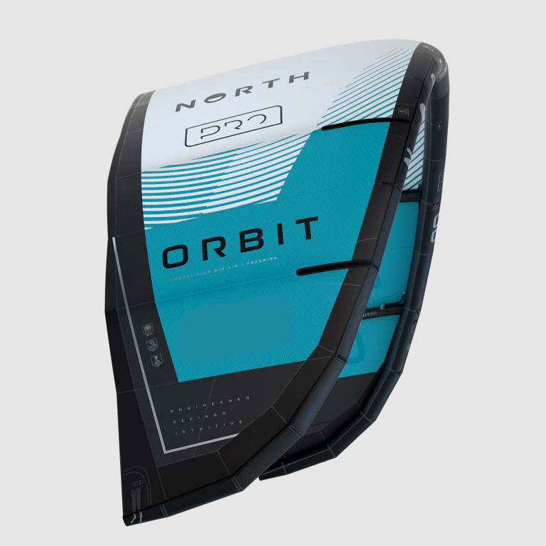 NORTH Orbit Pro N-max Air Frame Big Air Kite Freeride 5-strut SZ 08 85000.240010 Black / White / Aqua