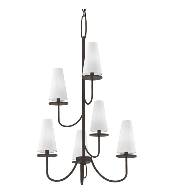 HUDSON VALLEY Marcel Tiered Chandelier Sz 37"H, Textured Bronze F6297-TBZ