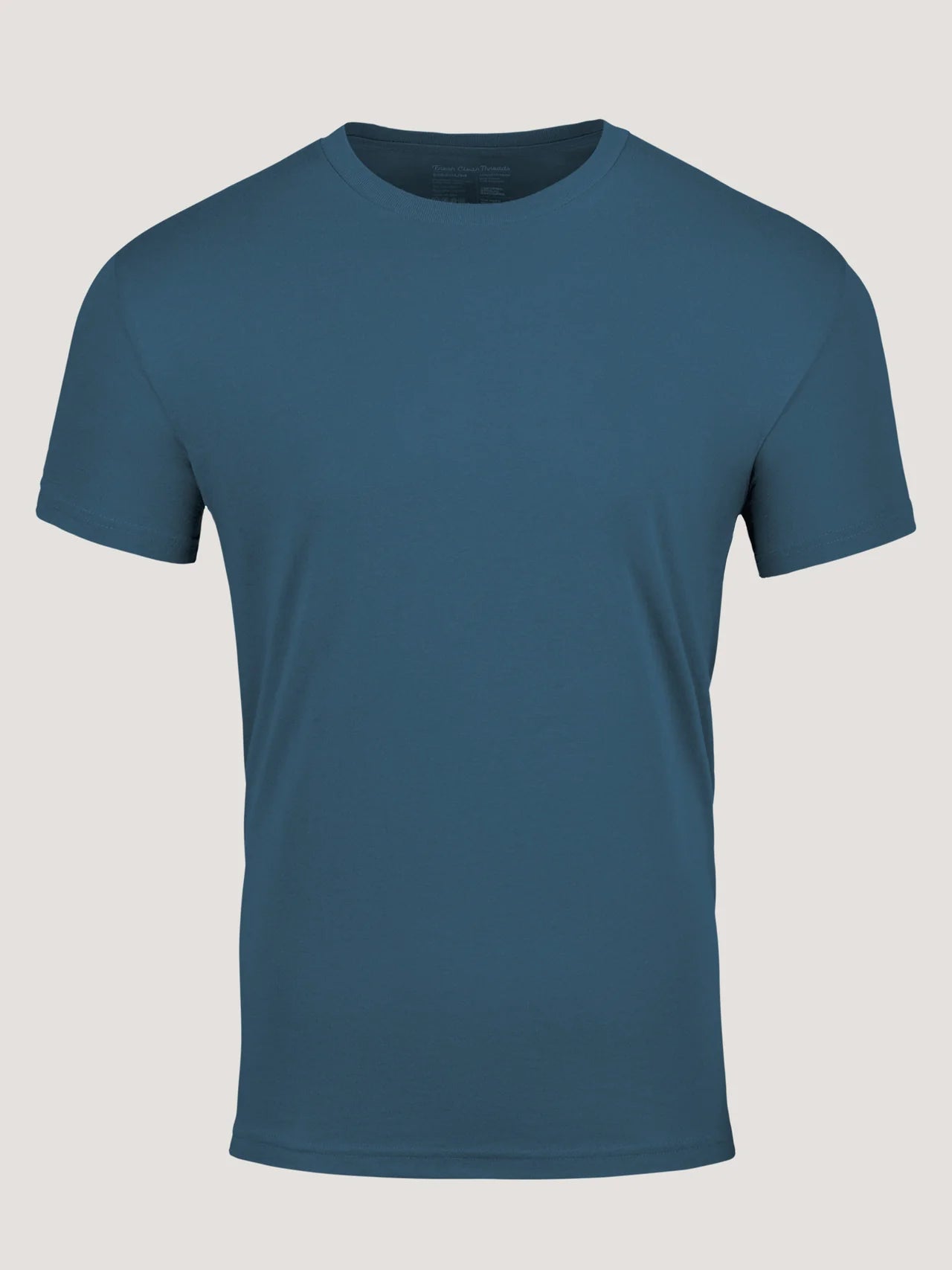 FRESH CLEAN THREADS Sea Blue Short Sleeve Crew Neck T-Shirt Sz L - Sea Blue AA14-C-L