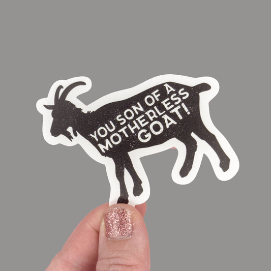 Hales Yeah Design Son of a Motherless Goat Sticker ~3" at Longest Edge