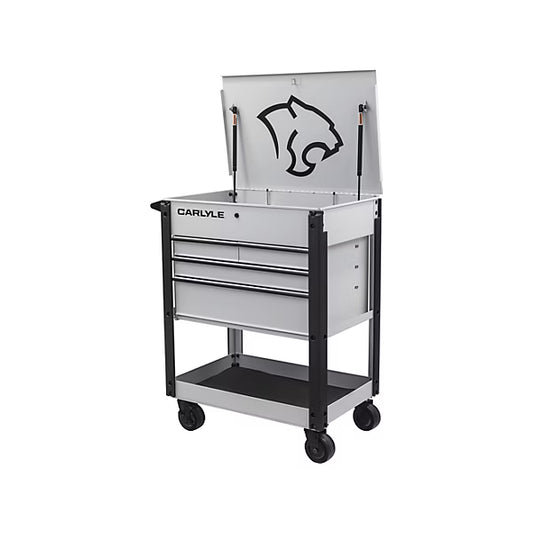 CARLYLE Deluxe 4 Drawer Cart Gritty Gray Sz 40.2"H x 30.8"W x 20.5"D, C4DRCARTGG