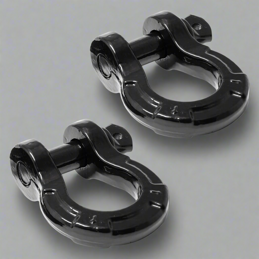 G2G4 (2 PACK) Heavy Duty Steel D-Ring Shackle ¾″ 57,000 lb Capacity ⅞″ Screw Pin