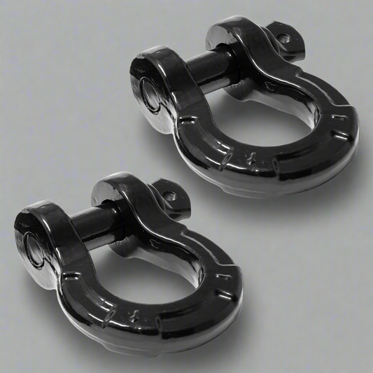 G2G4 (2 PACK) Heavy Duty Steel D-Ring Shackle ¾″ 57,000 lb Capacity ⅞″ Screw Pin